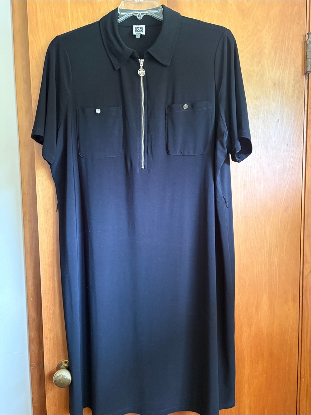 ANNE KLEIN Black short sleeve dress 2X